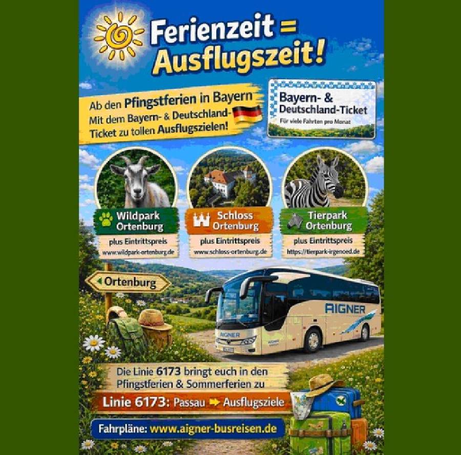 Neue Buslinie für die Ferienzeit!
